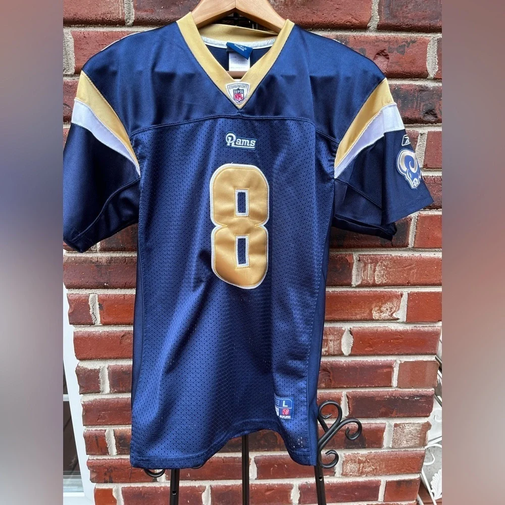 Reebok Navy and Gold NFL Jersey #8 Bradford